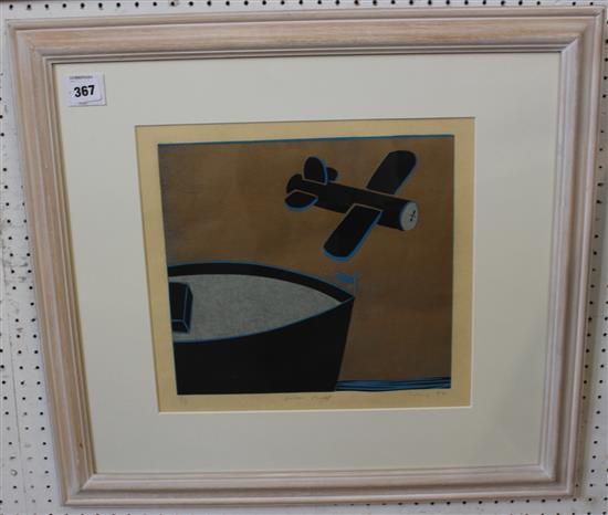 Modern British Golden Flight, 13 x 14in.